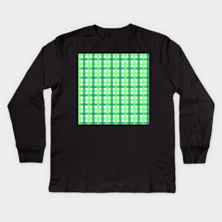 Green lines Kids Long Sleeve T-Shirt